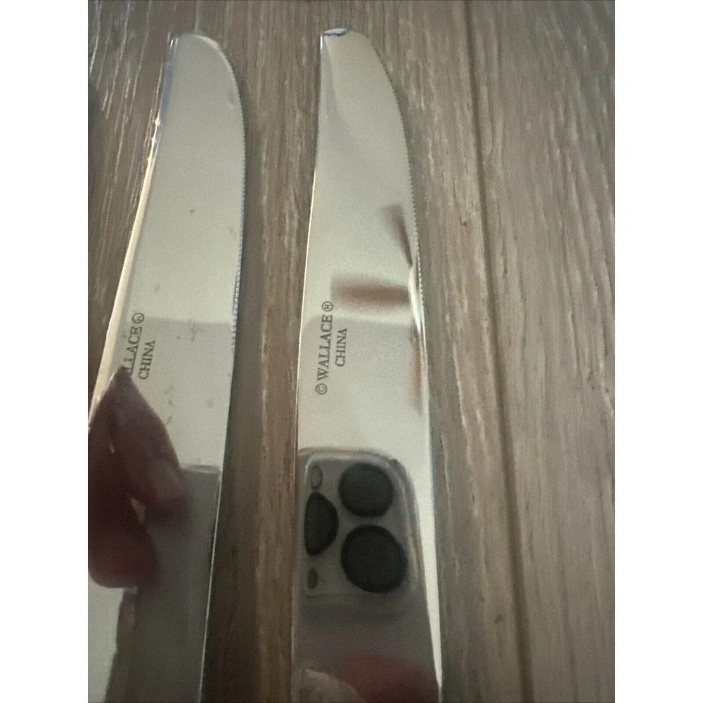 Wallace‎ CAMDEN Stainless 18/10 Glossy Hollow Dinner Knives Lot Of 6